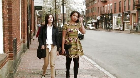 Beth Kingston's Aztec Jaquard Flippy Dress on Chasing Life