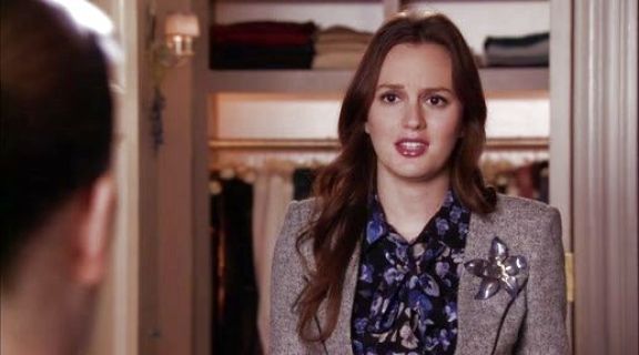 Blair Waldorf's Baltic Print Silk Shirt on Gossip Girl