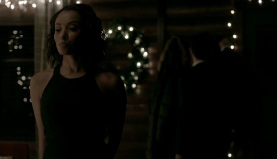 Bonnie Bennett's Leona Fit-And-Flare Halter Dress on The Vampire Diaries
