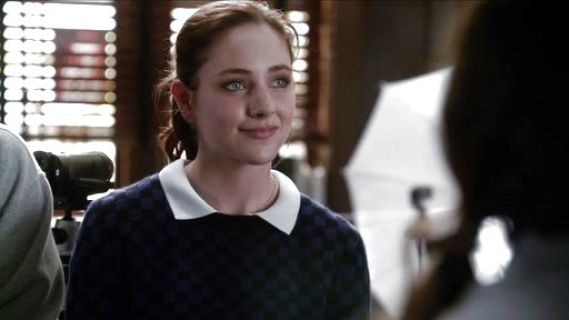 Brenna Carver's Checkerboard Wool Sweater on Chasing Life