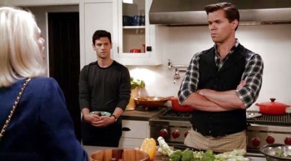 Bryan Collins's black Pinstripe vest on The New Normal