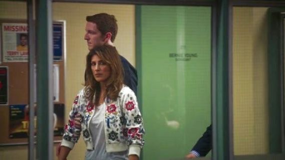 Calista Raines's embroidered beaded bomber jacket on Mistresses