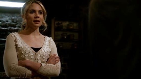 Camille O'connell's Rosette Button-Front Cardigan on The Originals