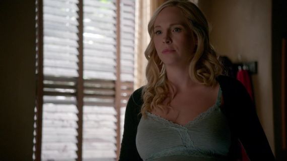 Caroline Forbes' Lace Trim Maternity Sleep Tank on The Vampire Diaries