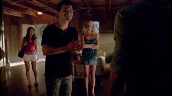 Caroline Forbes's AEO Destroyed Denim Mini Skirt on The Vampire Diaries