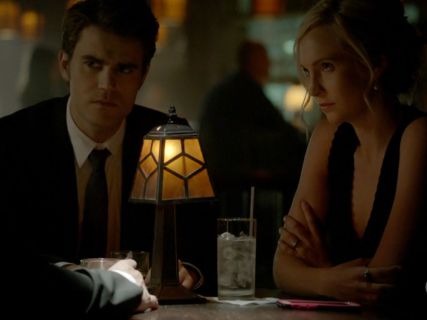 Caroline Forbes's Diamond Texture Dress on The Vampire Diaries