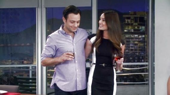 Caroline Huntington's Colorblock Cap-Sleeve Sheath Dress on Young & Hungry