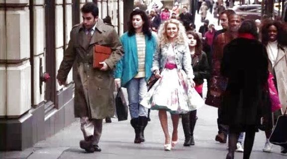 Carrie Bradshaw's Lollie Belted Embellished-Collar Dress on The Carrie Diaries