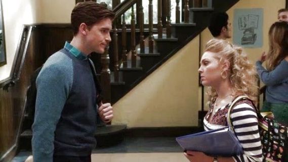 Carrie Bradshaw's Mixed Print Henley on The Carrie Diaries