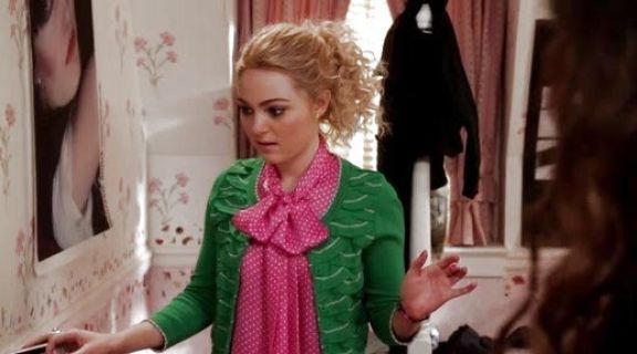 Carrie Bradshaw's Winter Waves Cardigan on The Carrie Diaries