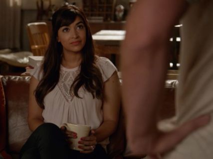 Cece Parekh's Embellished Silk Top on New Girl