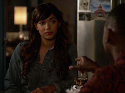 Cece Parekh's Long Sleeve Chambray Drapey on New Girl