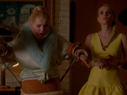 Chanel Oberlin's Bring to Light Yellow Drop Waist Dress on Scream Queens