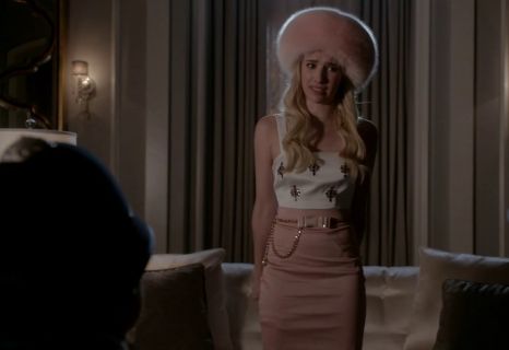 Chanel Oberlin's City Heat Rhinestone Crop Top on Scream Queens