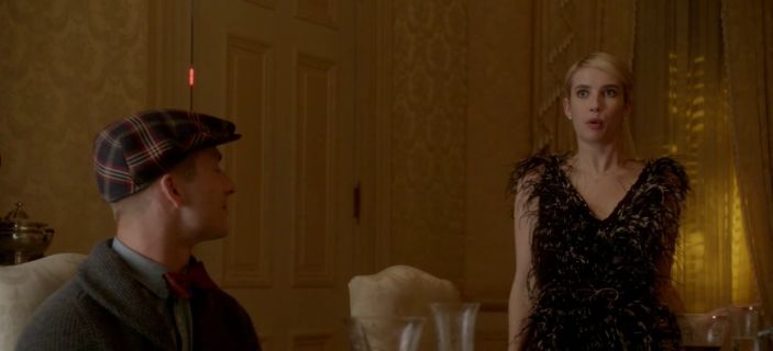 Chanel Oberlin's Fall 2015 Feather Dress on Scream Queens