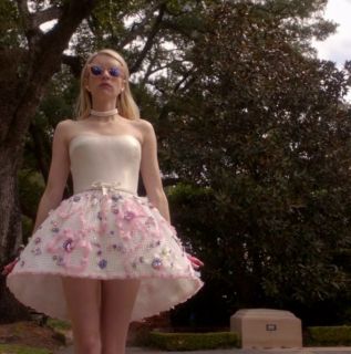 Chanel Oberlin's Kitti Sunglasses in Pale Pink on Scream Queens