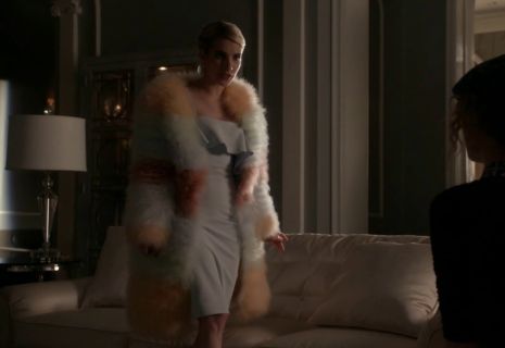 Chanel Oberlin's Textured Frill Midi Body-Conscious on Scream Queens