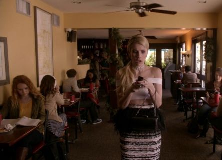 Chanel Oberlin's Tweed and Feather Skirt on Scream Queens