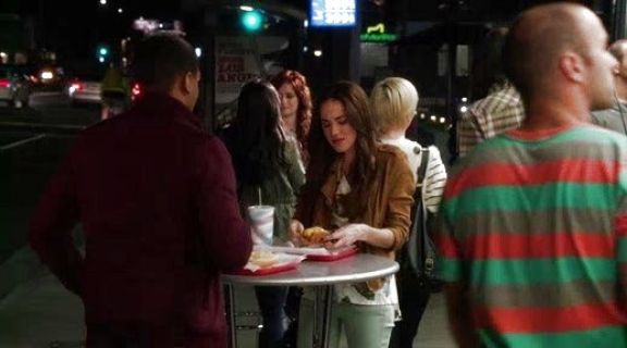 Charlie Selby's Linen Moto Jacket on 90210