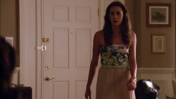 Charlotte Grayson 's Estelle Sunburst-Pleated Maxi Skirt on Revenge