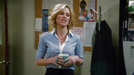 Claire Dunphy's Non-Iron Tailored Fit Wide Stripe Dress Shirt on Modern Family