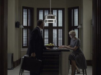 Claire Underwood's Leather Trim Dress on House of Cards