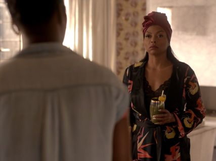 Cookie Lyon's Black Printed Robe on Empire
