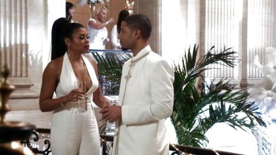 Cookie Lyon's Pearl White Silk Cady Jumpsuit on Empire
