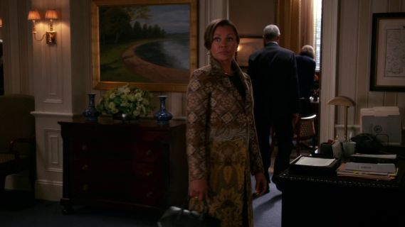 Courtney Boalt's Paisley Jacquard Fitted Coat on The Good Wife