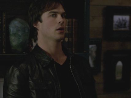 Damon Salvatore's Black Calfskin Multi-Pocket Zip Jacket on The Vampire Diaries