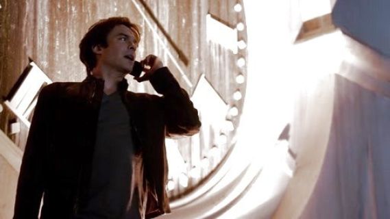 Damon Salvatore's Contrast-Stitched Cotton V-Neck Tee on The Vampire Diaries