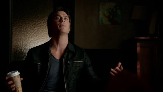 Damon Salvatore's Denim Zipper Jacket on The Vampire Diaries