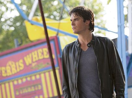 Damon Salvatore's Essential Moto Leather Jacket on The Vampire Diaries