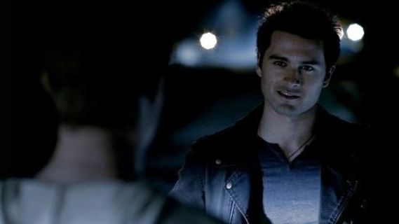 Damon Salvatore's Slim Fit Zip Front Leather Jacket on The Vampire Diaries