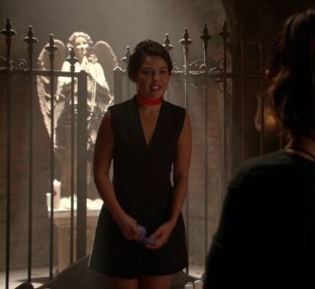 Davina Claire's Caryn Wrap Vest Dress on The Originals