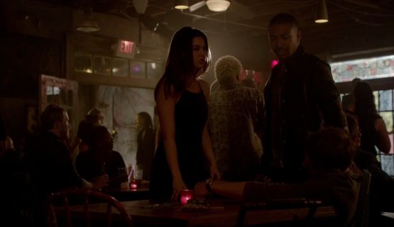 Davina Claire's Halter Cropped Denim Jumpsuit on The Originals