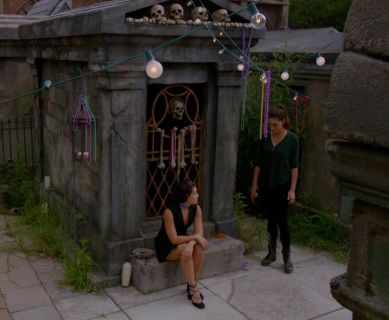 Davina Claire's Lace-Up Flats on The Originals