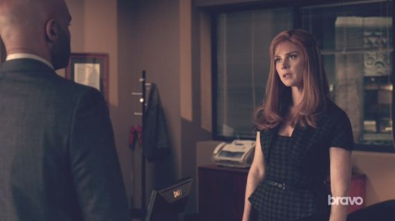 Donna Paulsen's Houndstooth Print Dress on Suits
