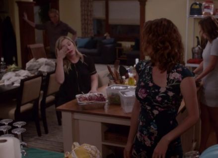 Dr. April Kepner's Asymmetric Floral-Print Sheath Dress on Grey's Anatomy