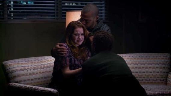 Dr. April Kepner's Marigold Silk Tee on Grey's Anatomy