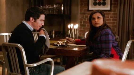 Dr. Mindy Lahiri's Aimee Trompe L'Oeil Plaid Merino Wool Sweater on The Mindy Project