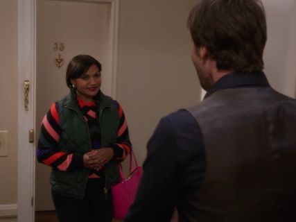 Dr. Mindy Lahiri's Chevron Stripe Mohair Sweater on The Mindy Project