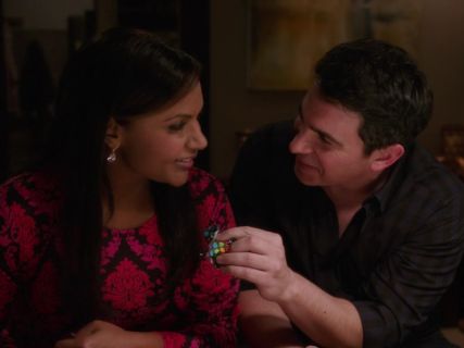 Dr. Mindy Lahiri's 'Damask' dress on The Mindy Project