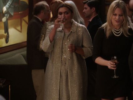 Dr. Mindy Lahiri's Hand Beaded Bauble Knit Topper on The Mindy Project