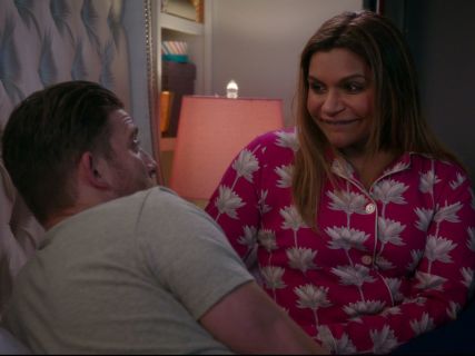 Dr. Mindy Lahiri's Long Sleeve Mandarin Collar Pajama Set on The Mindy Project