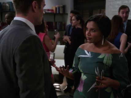 Dr. Mindy Lahiri's SILK BLEND JACQUARD DRESS on The Mindy Project