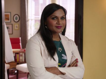 Dr. Mindy Lahiri's 'Symbols' shift dress on The Mindy Project
