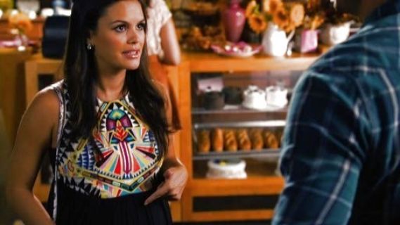Dr. Zoe Hart's Cosmic Fountain Embroidered Maxi Dress on Hart of Dixie
