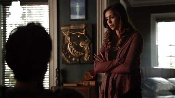 Elena Gilbert's AEO Open Hooded Cardigan on The Vampire Diaries
