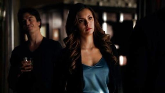 Elena Gilbert's Cami Racertank In Dark Teal on The Vampire Diaries